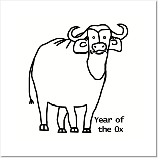 Year of the Ox Outline Posters and Art